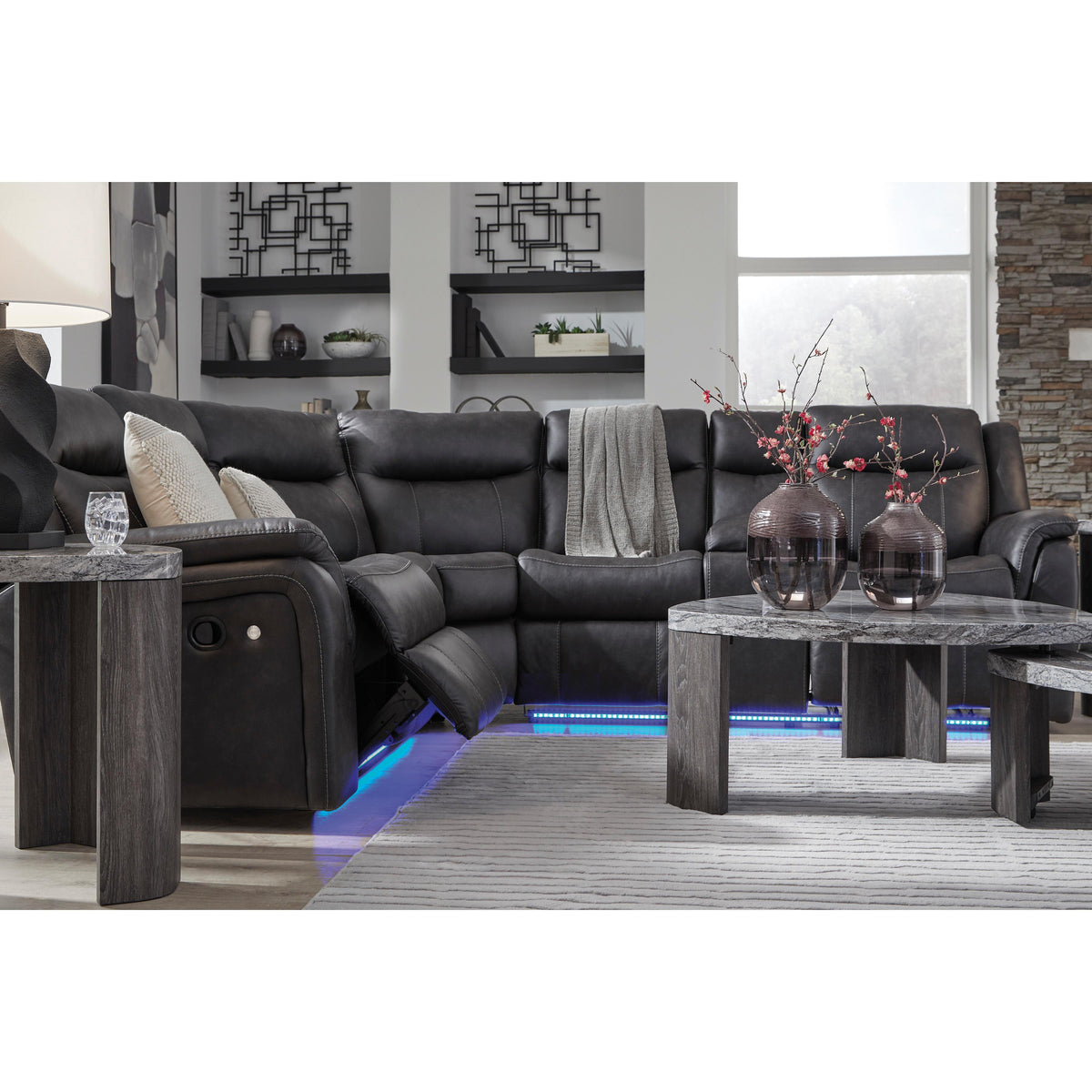  Signature Design by Ashley Sultan Meadow PC13001S1 2 pc Reclining Sectional IMAGE 11
