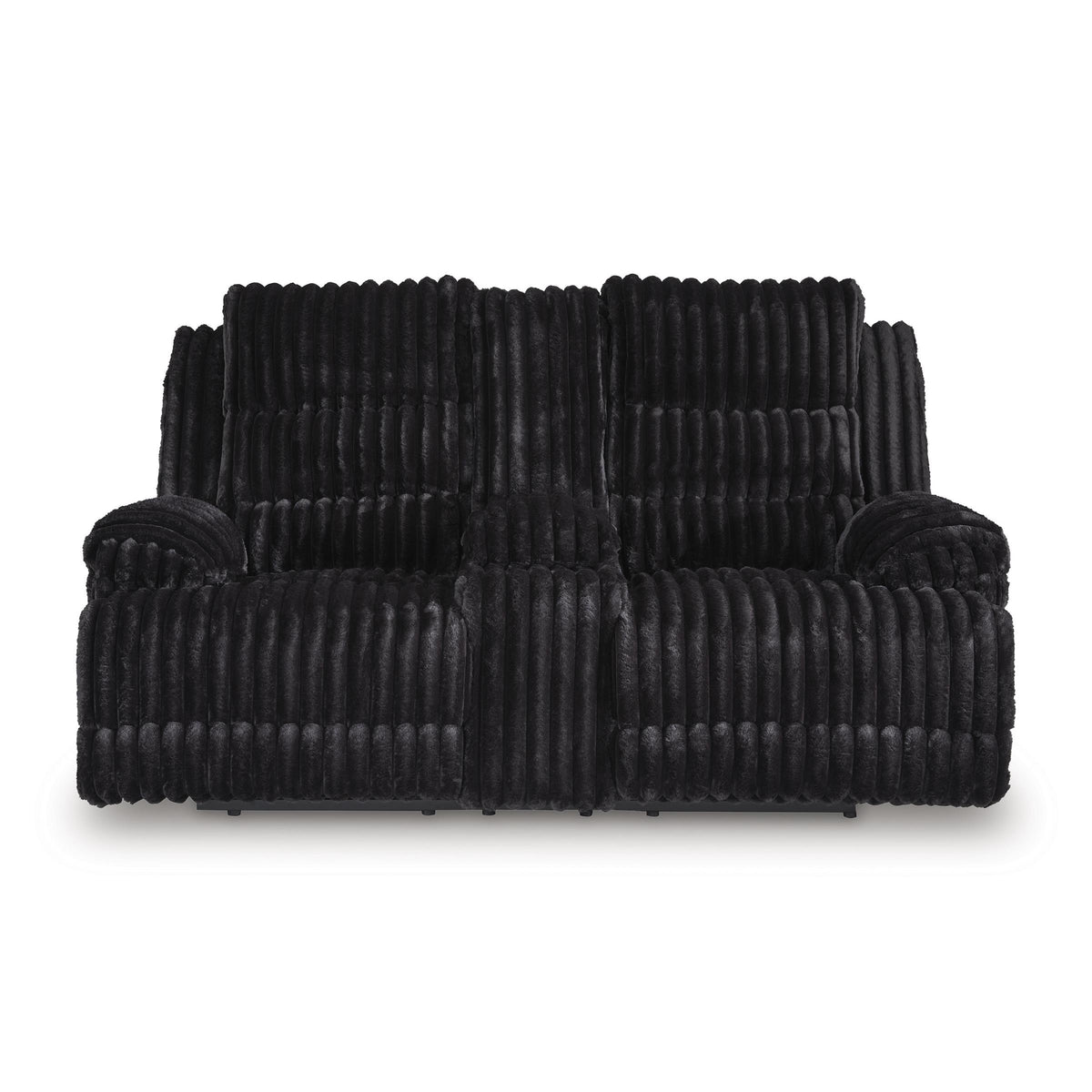  Signature Design by Ashley Rhine Falls PC4280596 Double Reclining Power Loveseat with Console IMAGE 2