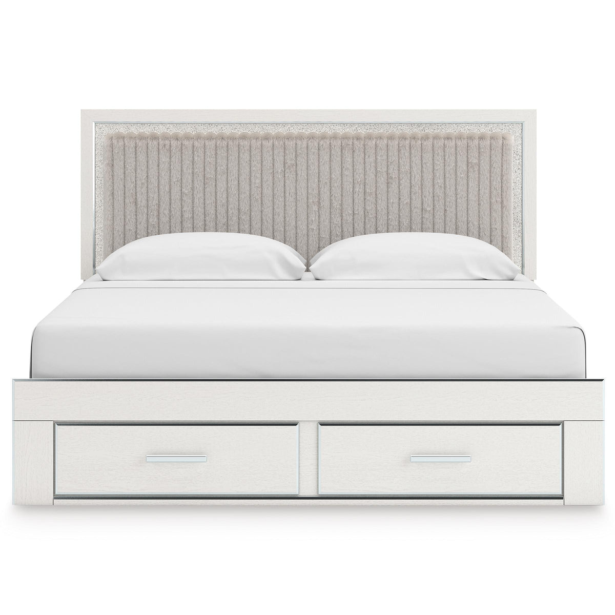  Signature Design by Ashley Zuraleus PCB3381B9 King Upholstered Panel Storage Bed IMAGE 2