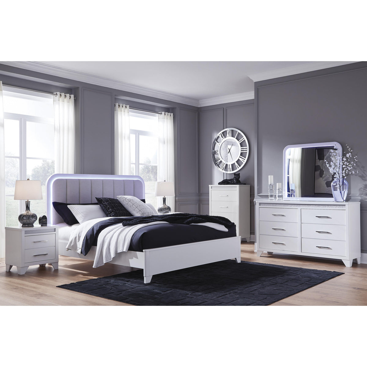Signature Design by Ashley Jarlee PCB392B4 King Upholstered Panel Bed IMAGE 6