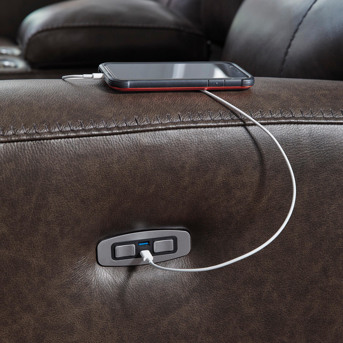  Signature Design by Ashley Crossplex PCU6450613 Power Recliner with Adjustable Headrest IMAGE 8