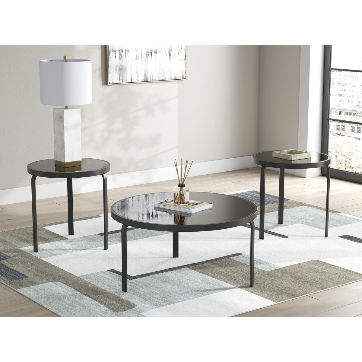  Signature Design by Ashley Dorylin T139-13 Occasional Table Set IMAGE 3