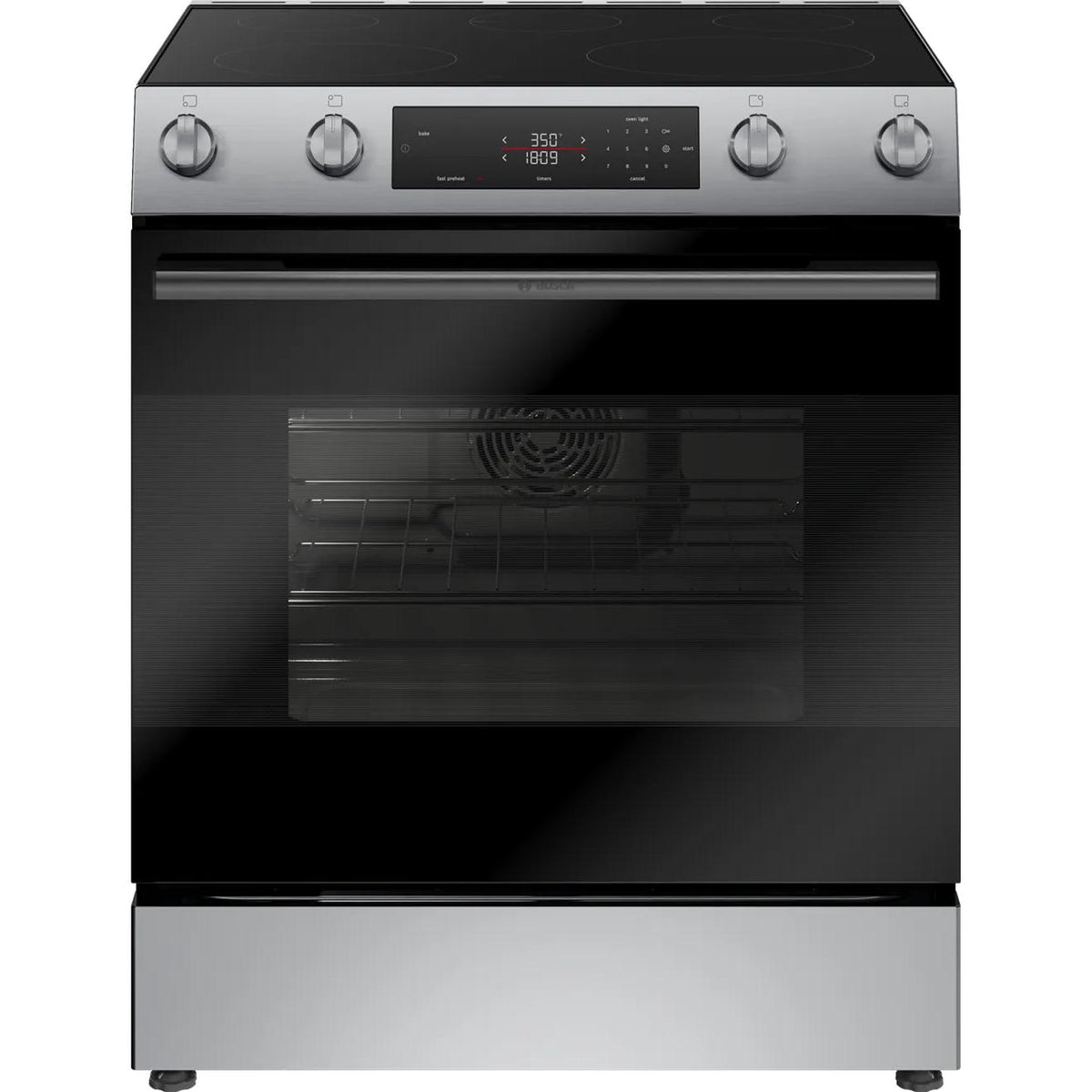  Bosch 30-inch Slide-in Electric Range with Convection Technology HEF1050MC IMAGE 1
