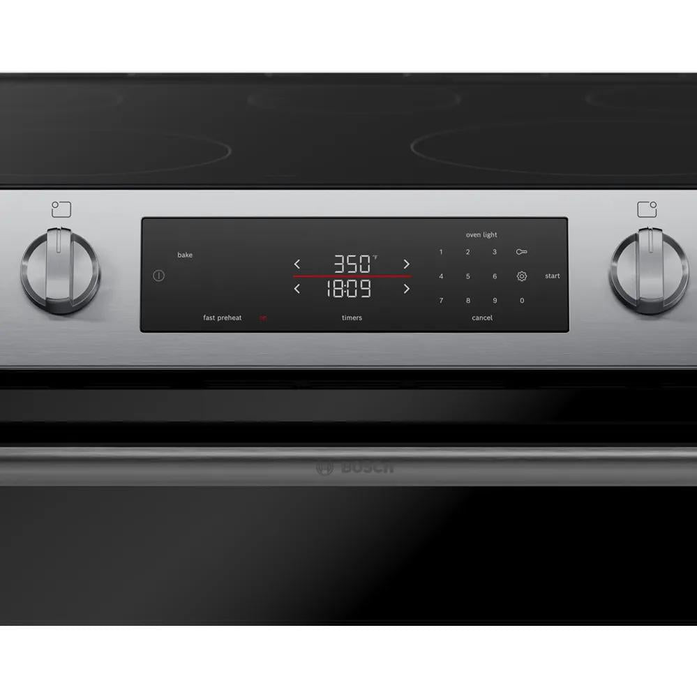  Bosch 30-inch Slide-in Electric Range with Convection Technology HEF1050MC IMAGE 9