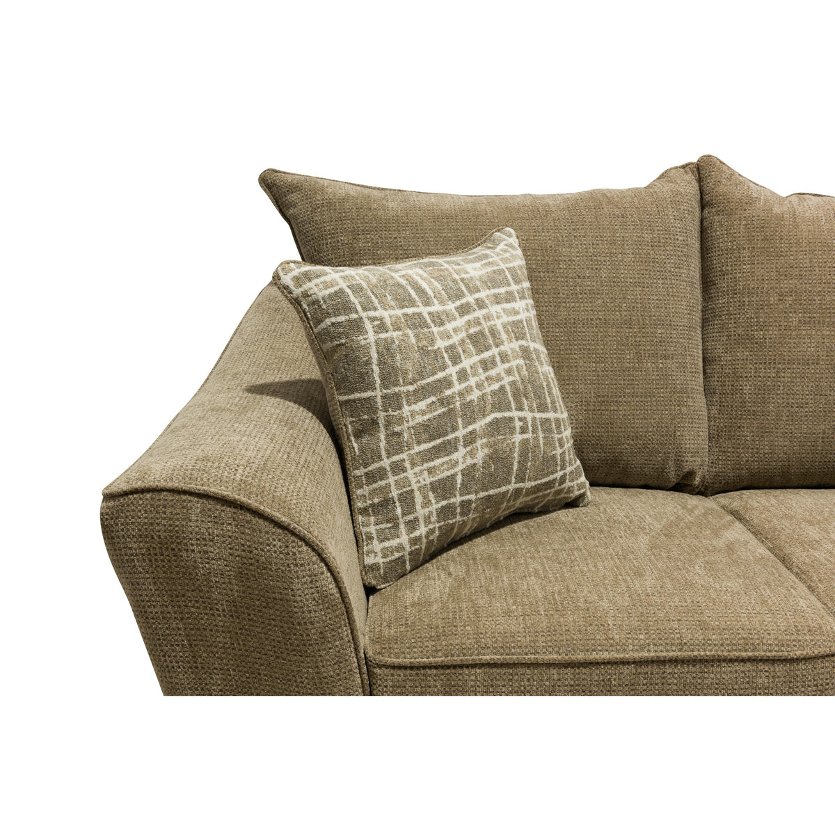  Minhas Furniture Stationary Fabric Loveseat 1075 Loveseat - Captive Brownstone IMAGE 3