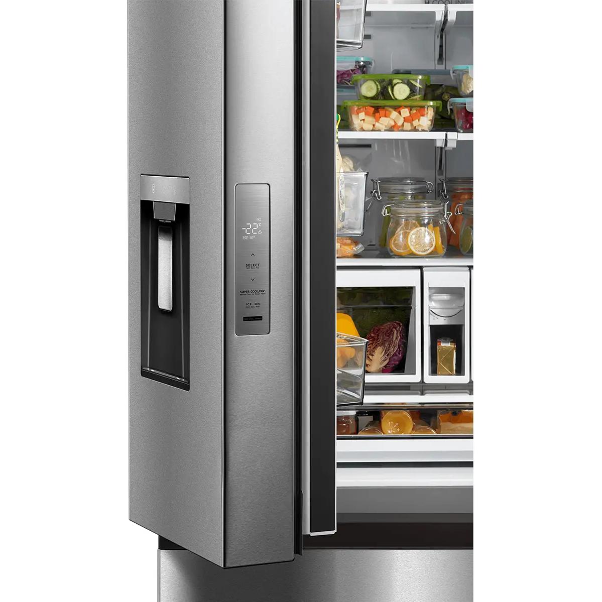  Midea 36-inch, 29.3 cu. ft. Freestanding French 3-Door Refrigerator External Water and Ice Dispensing System MRF29D2AST IMAGE 7