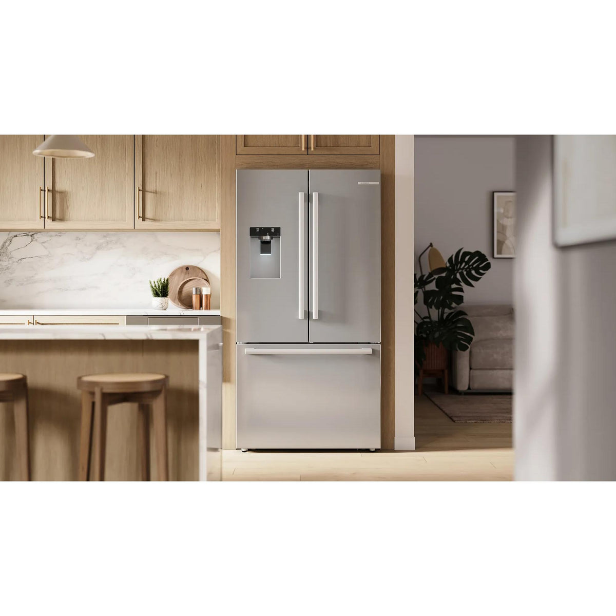  Bosch 36-inch, 21.6 cu. ft. Counter-Depth  French 3-Door Refrigerator with Water and Ice Dispensing System B36CD52SNS IMAGE 19