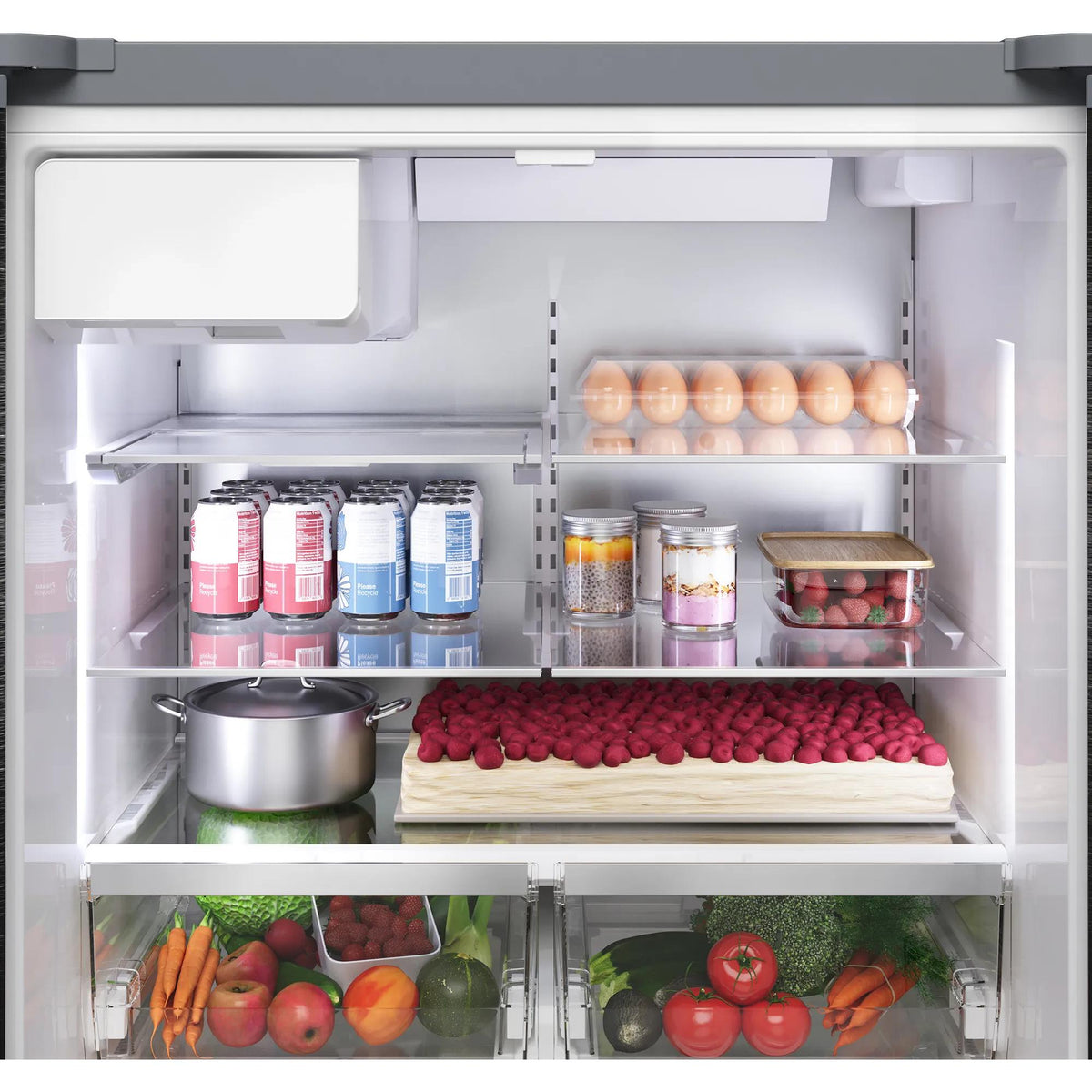  Bosch 36-inch, 21.6 cu. ft. Counter-Depth  French 3-Door Refrigerator with Water and Ice Dispensing System B36CD52SNS IMAGE 9