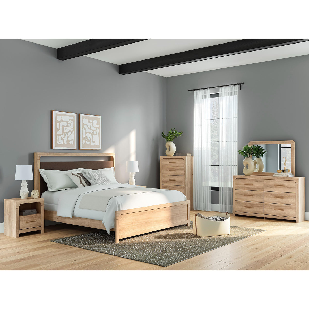  Signature Design by Ashley Kinlanni PCB1360B15 King Upholstered Panel Bed IMAGE 7