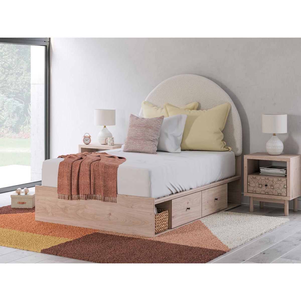  Signature Design by Ashley Arloster PCB1566B7 Full Upholstered Panel Bed with Storage IMAGE 7