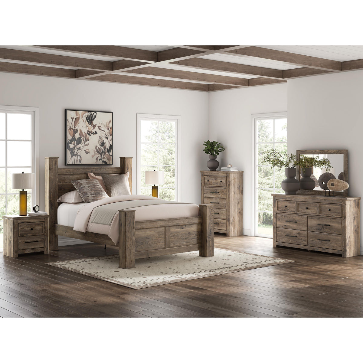  Signature Design by Ashley Rusticott PCB2260B4 Queen Poster Bed IMAGE 8