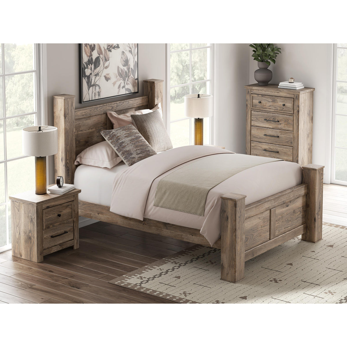  Signature Design by Ashley Rusticott PCB2260B4 Queen Poster Bed IMAGE 9
