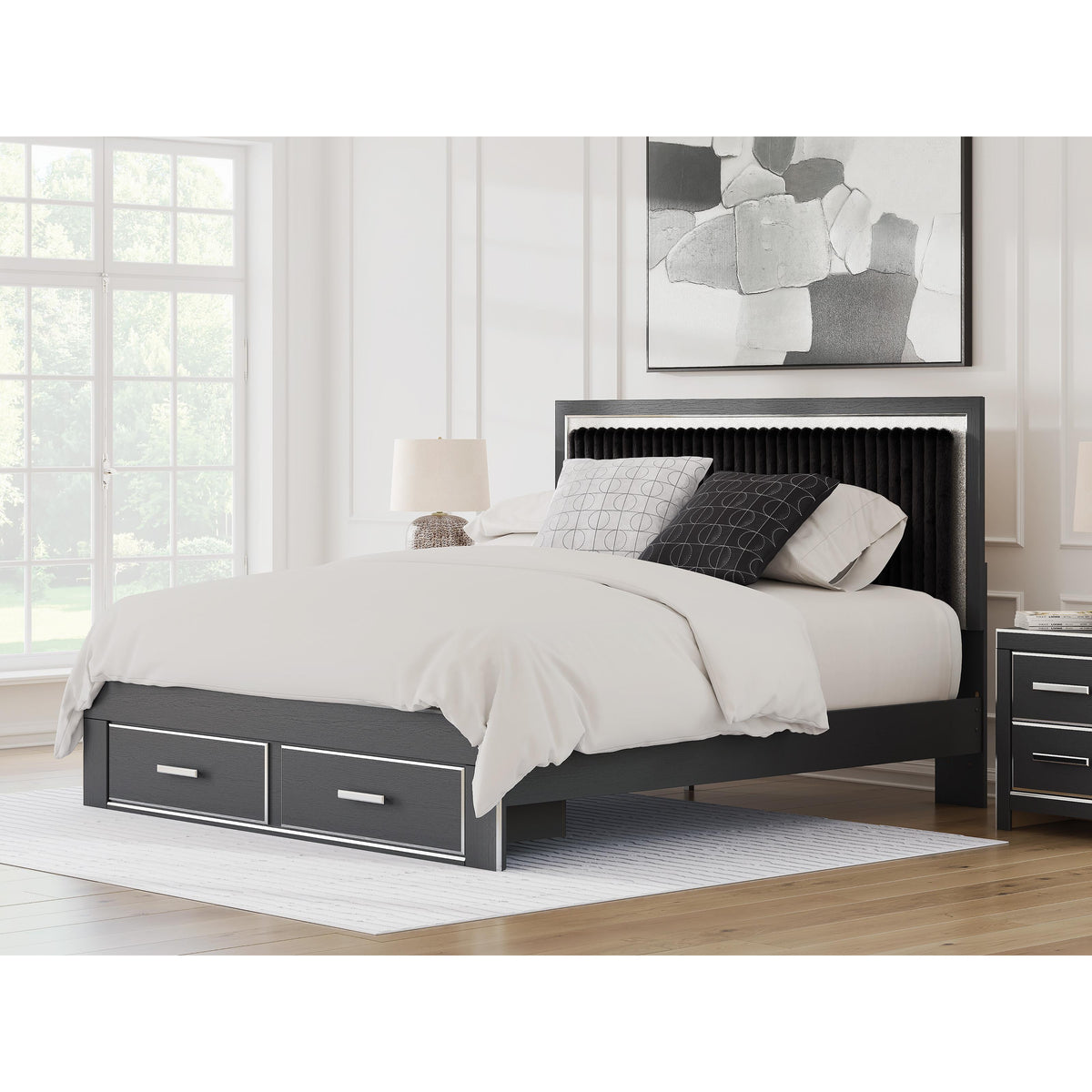  Signature Design by Ashley Zuraleus PCB3380B11 King Upholstered Panel Storage Bed IMAGE 7
