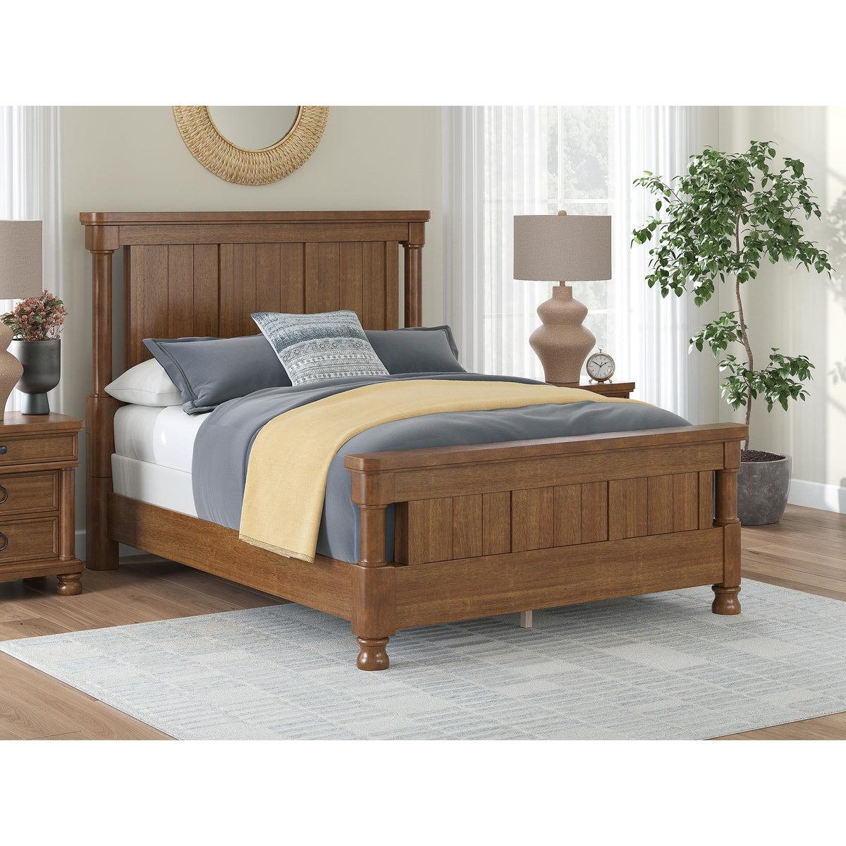  Signature Design by Ashley Rowlenstown PCB824B2 Queen Poster Bed IMAGE 5