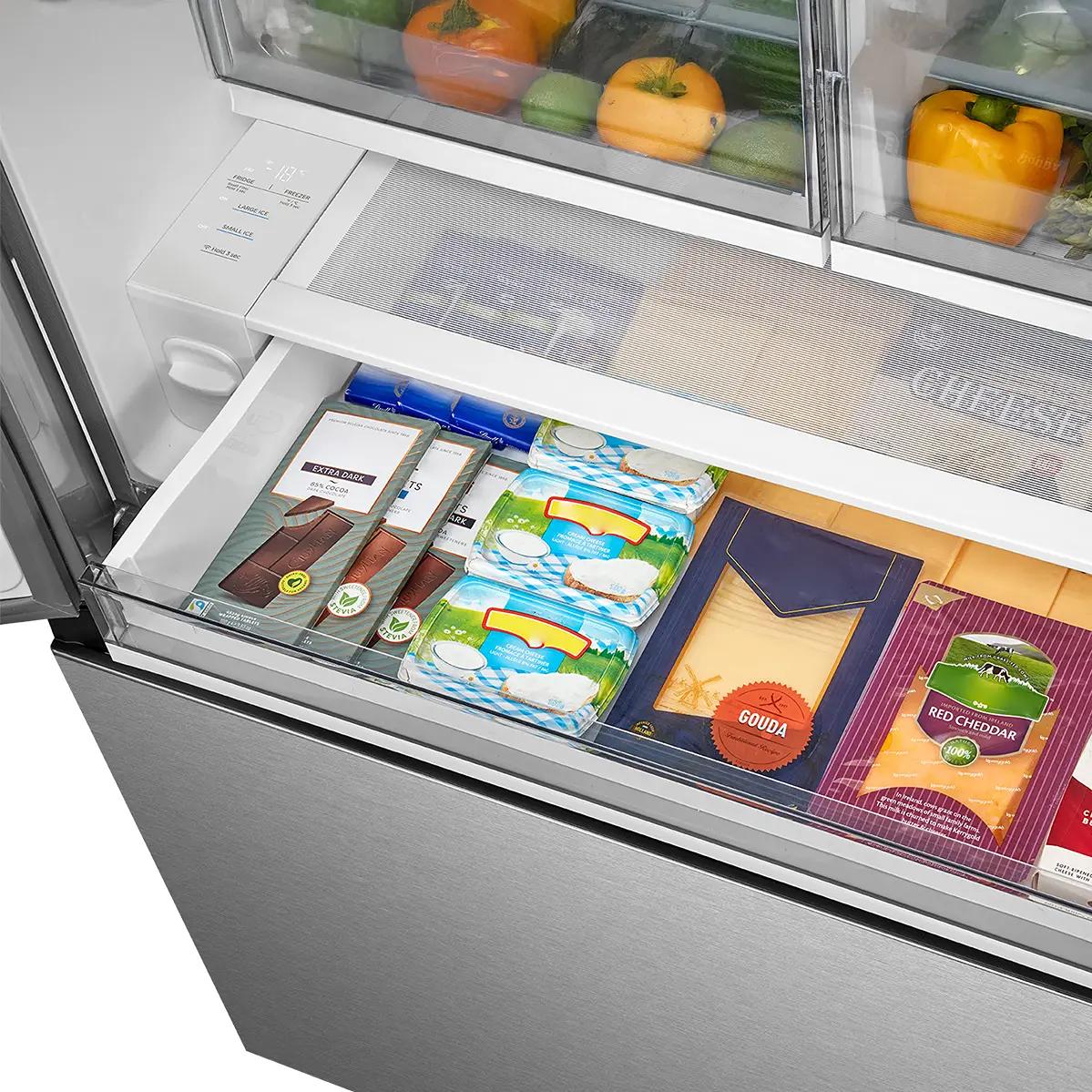  Midea 36-inch, 31.7 cu. ft. Freestanding French 3-Door Refrigerator with AutoFill Pitcher and Dual Ice Maker MRF32I6BST IMAGE 7