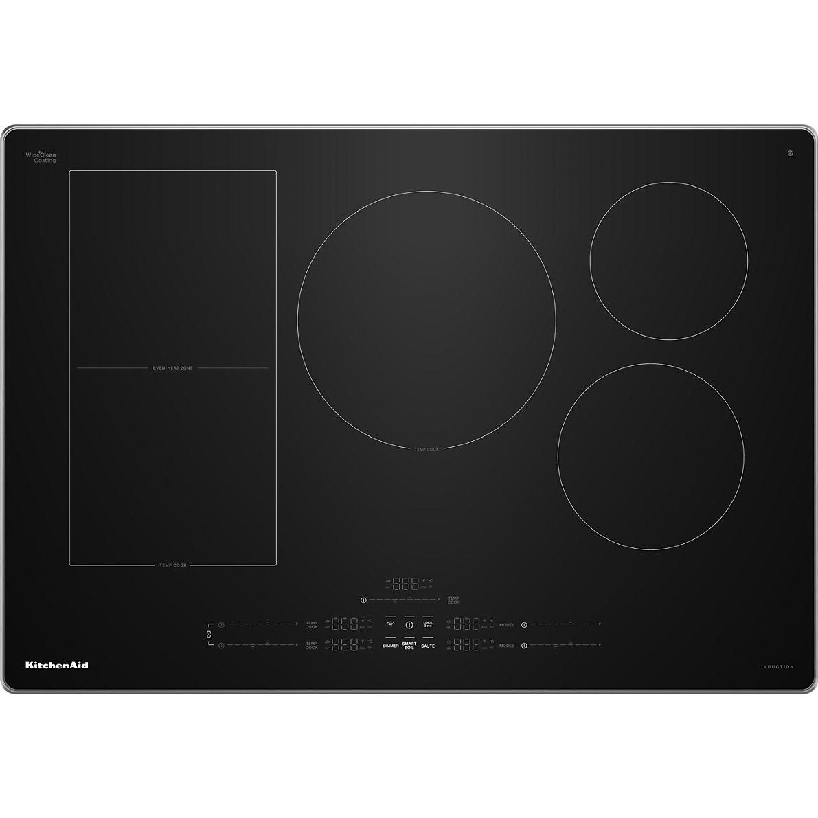  KitchenAid 30-inch Built-in Temp Cook™ Induction Cooktop with 5 Cooking Zones KCIT730SSS IMAGE 1