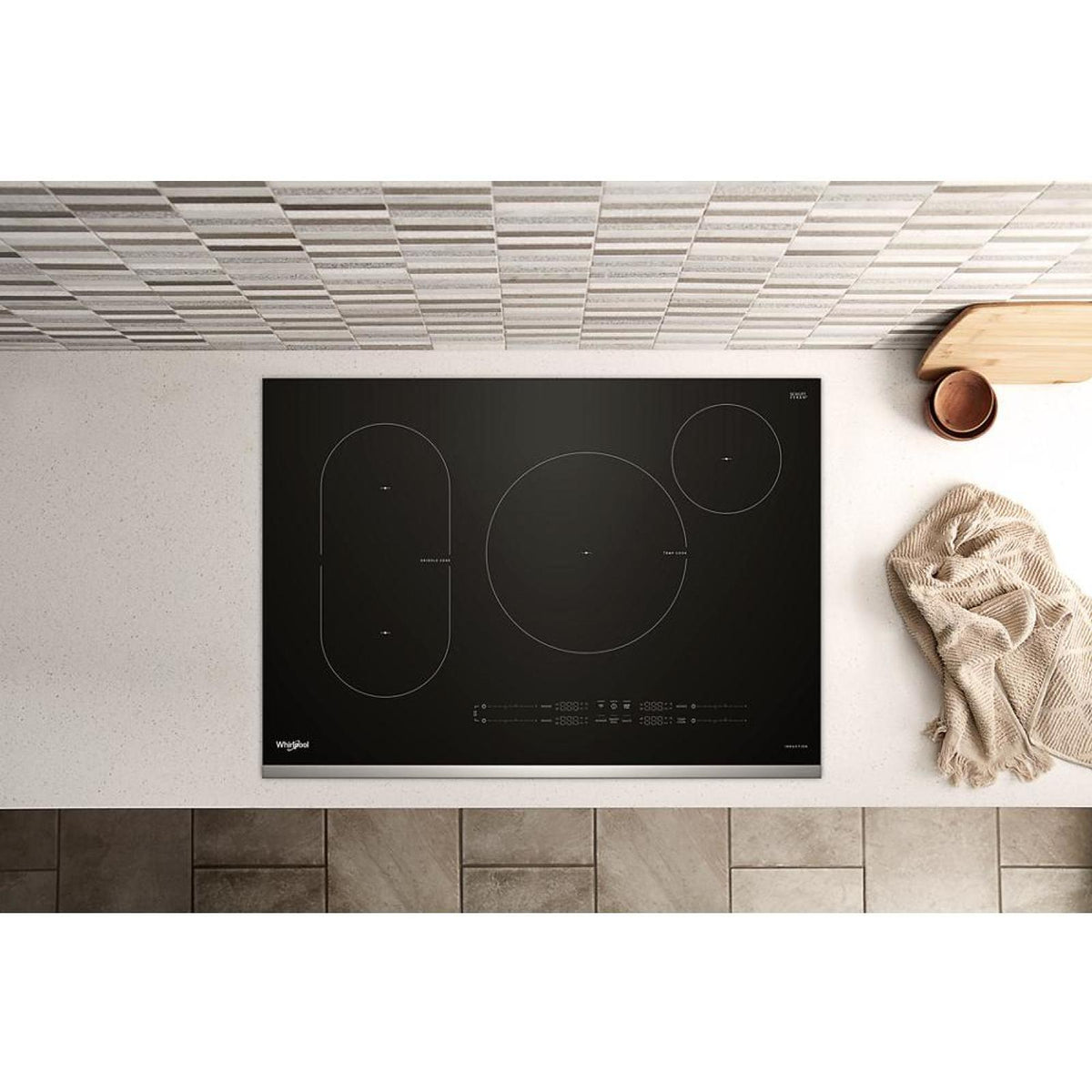  Whirlpool 30-inch Intelligent Induction Cooktop with Temp Cook™ Technology WCIT7030SS IMAGE 10