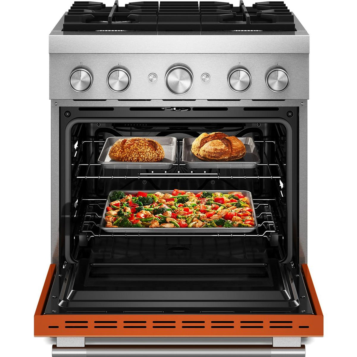  KitchenAid 30-inch Freestanding Commercial-Style Dual-Fuel Range KFDS930SSC IMAGE 2