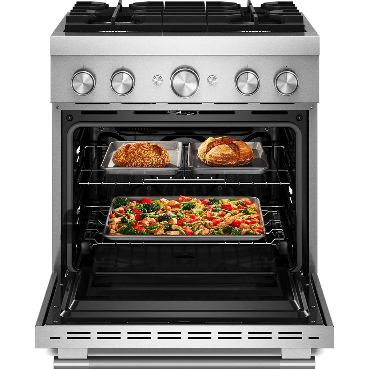  KitchenAid 30-inch Freestanding Commercial-Style Dual-Fuel Range KFDS930SSS IMAGE 2
