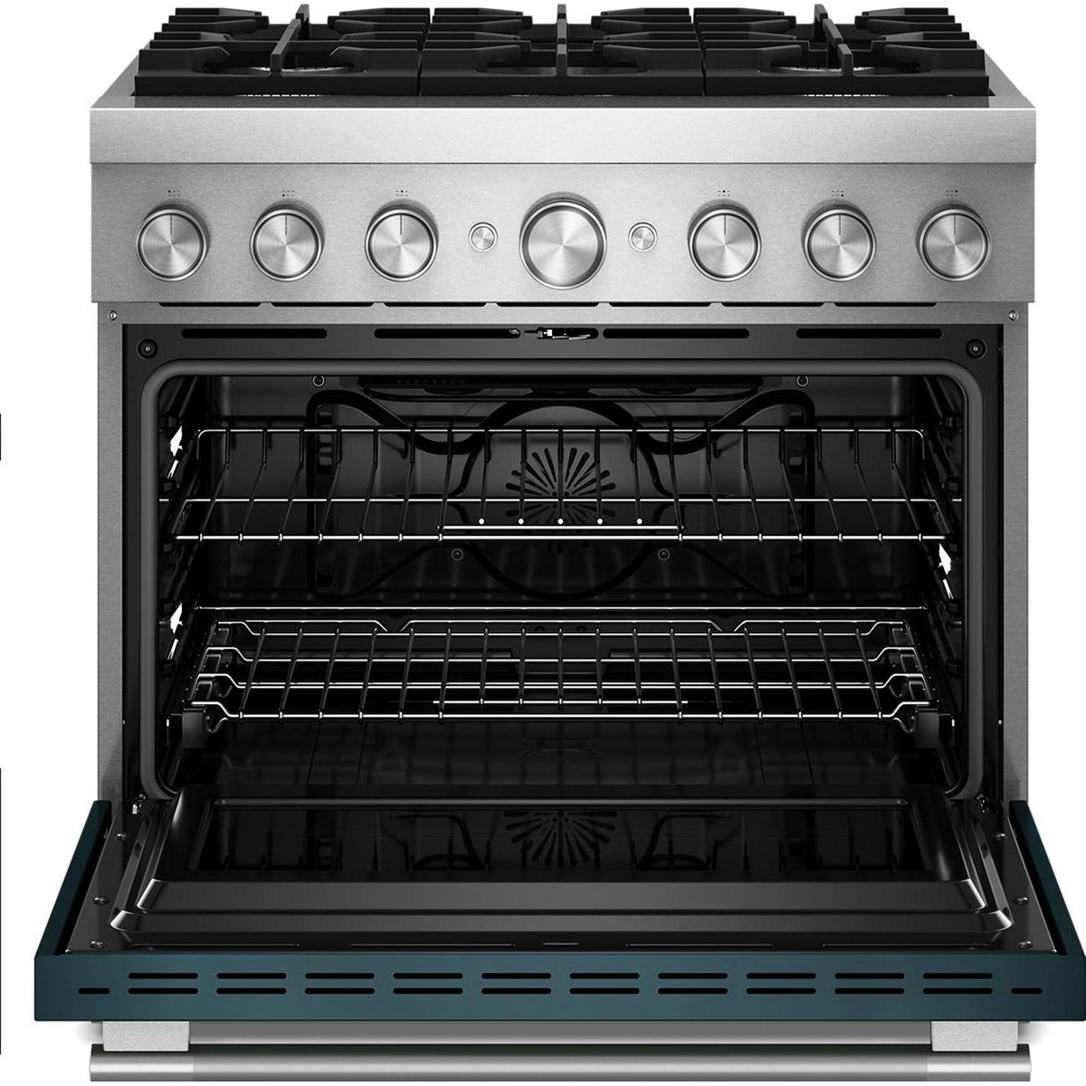  KitchenAid 36-inch, 5.1 cu. ft. Freestanding Commercial-Style Dual-Fuel Range with Even-Heat™ True Convection KFDS936SAG IMAGE 8