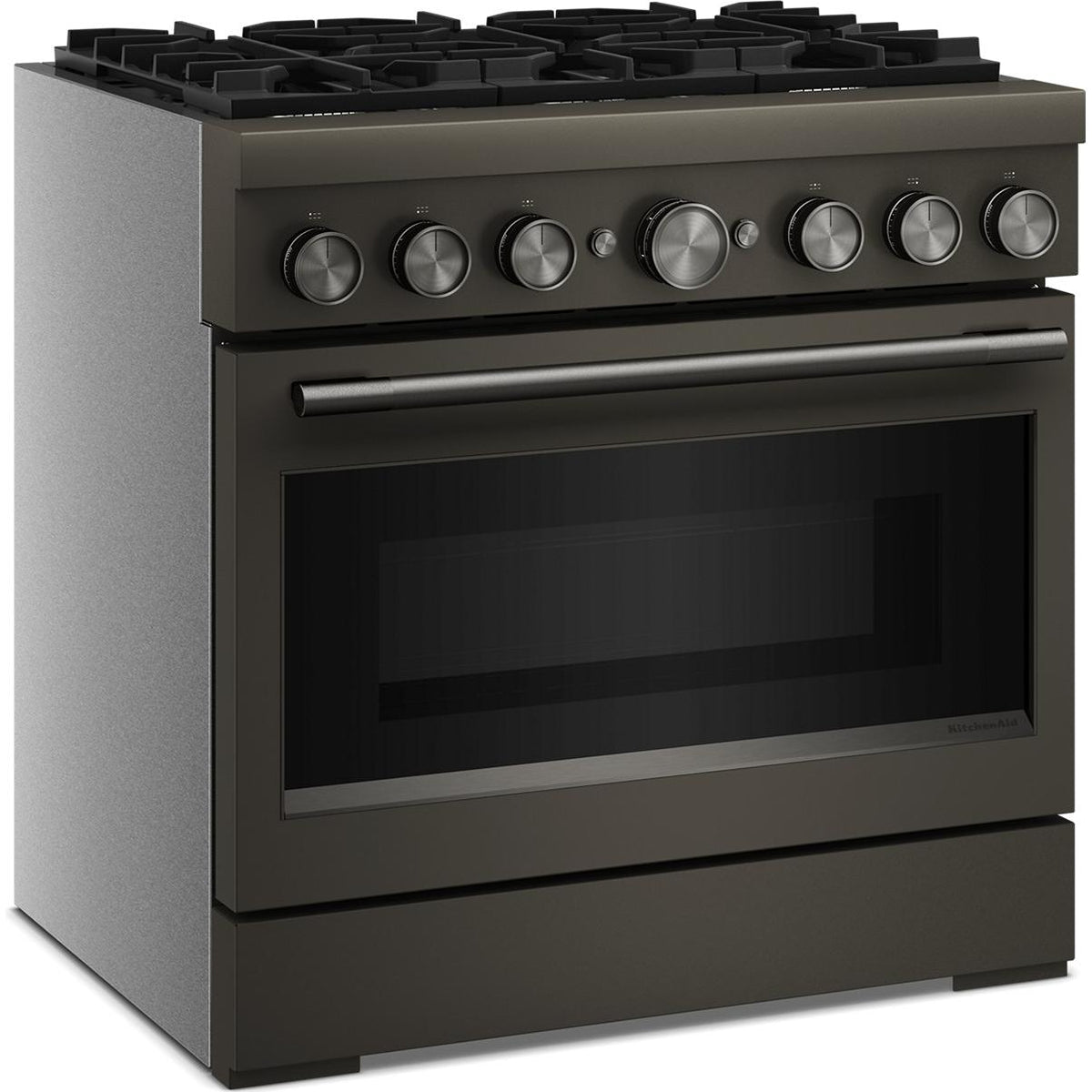 KitchenAid 36-inch, 5.1 cu. ft. Freestanding Commercial-Style Dual-Fuel Range with Even-Heat™ True Convection KFDS936SBE IMAGE 4