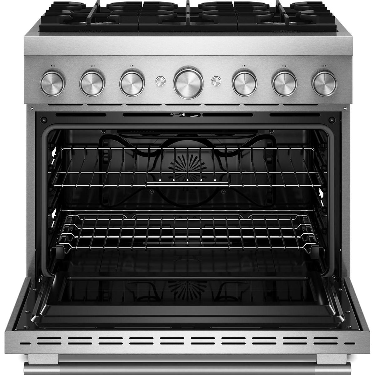  KitchenAid 36-inch, 5.1 cu. ft. Freestanding Commercial-Style Dual-Fuel Range with Even-Heat™ True Convection KFDS936SSS IMAGE 5