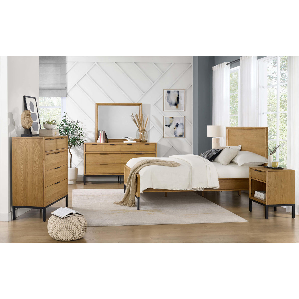  Intercon Furniture Newport King Platform Bed NP-BR-5464K-NTO-C IMAGE 6