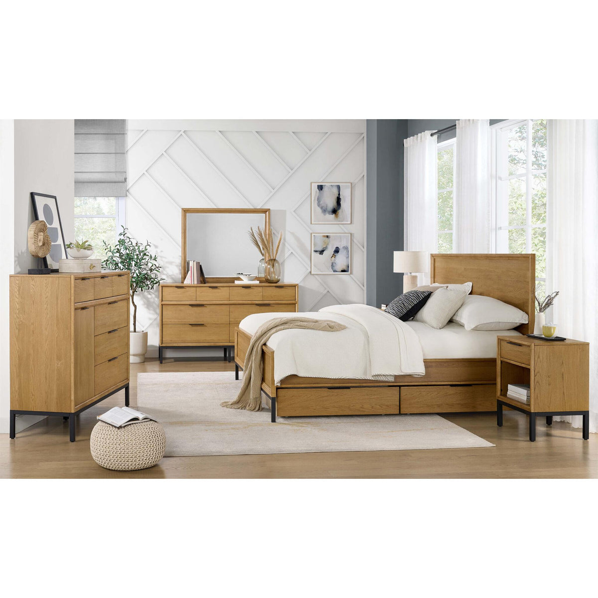  Intercon Furniture Newport King Platform Bed NP-BR-5464K-NTO-C IMAGE 7