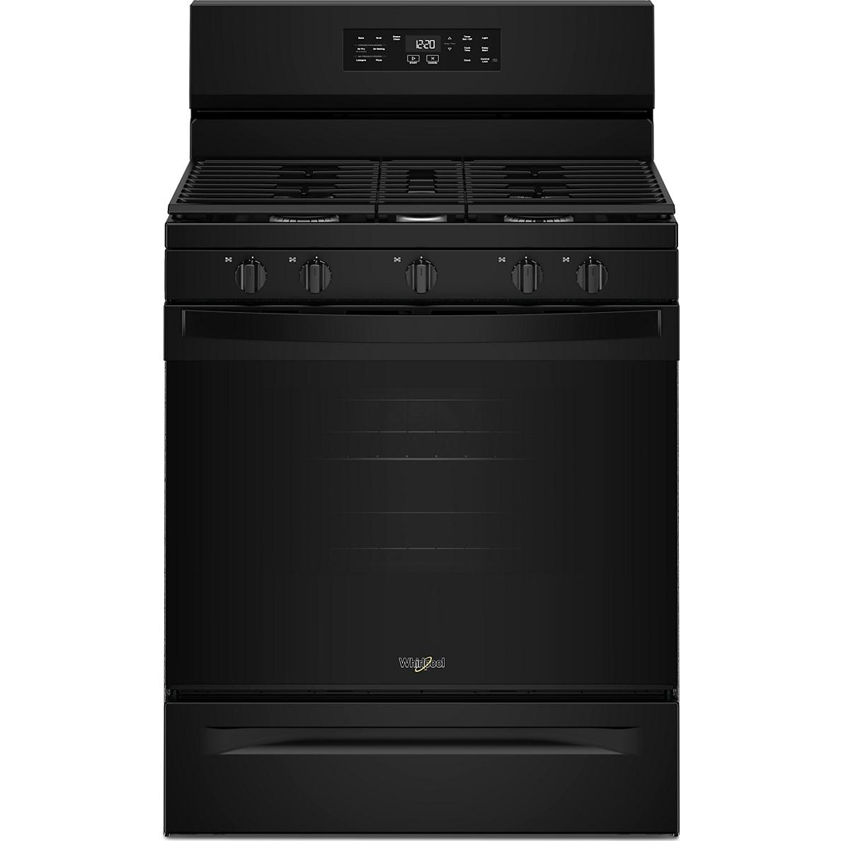  Whirlpool 30-inch Gas Range with Air Cooking Technology and Steam Clean WFGS4530SB IMAGE 1