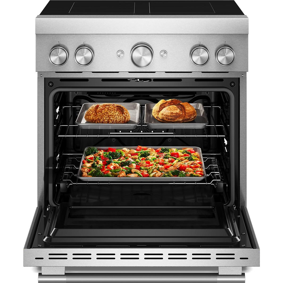 KitchenAid 30-inch Freestanding Induction Range with 4 Elements KFIS930SSS IMAGE 2