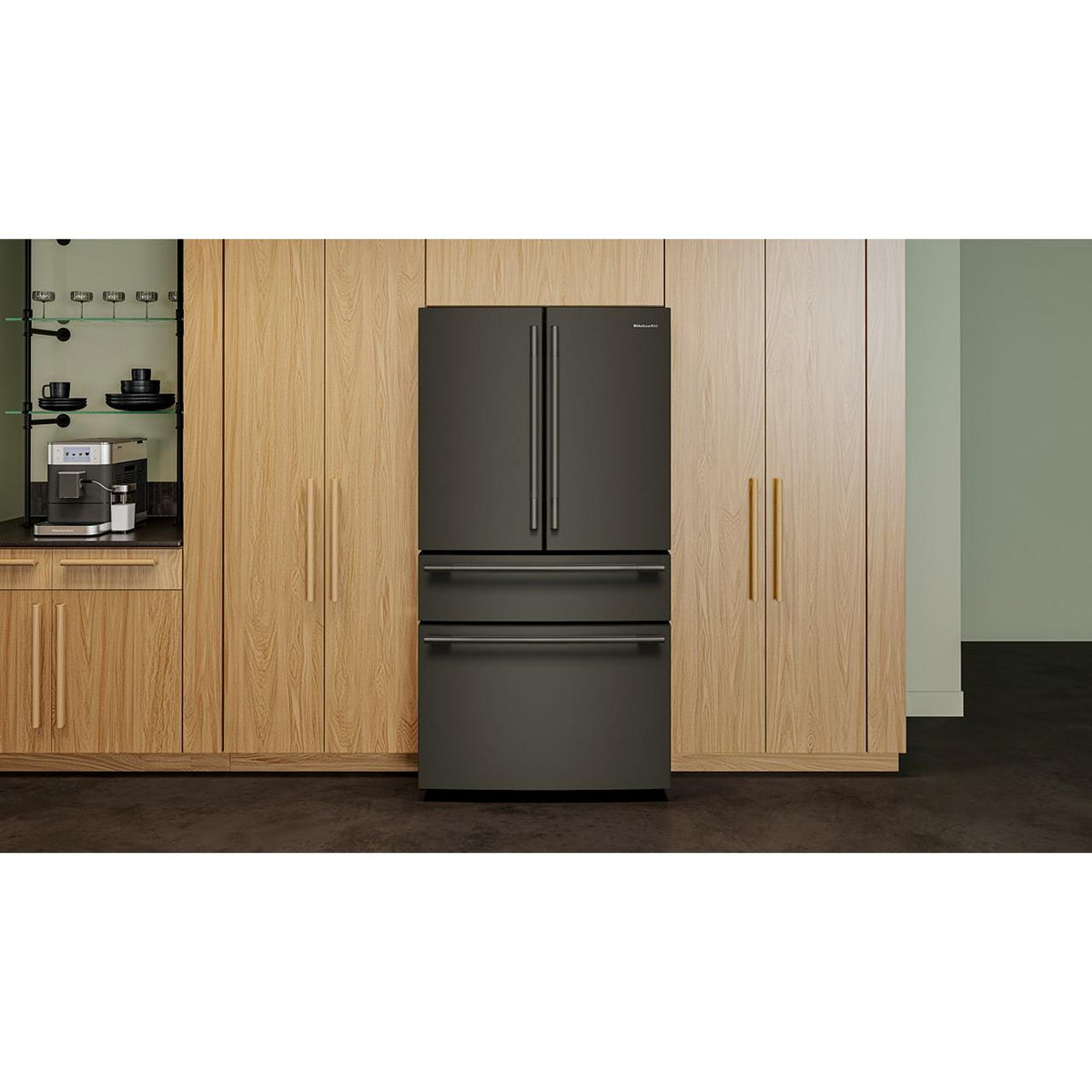  KitchenAid 36-inch French 3-Door Refrigerator with Water and Ice Dispensing System KRFF436SBE IMAGE 9