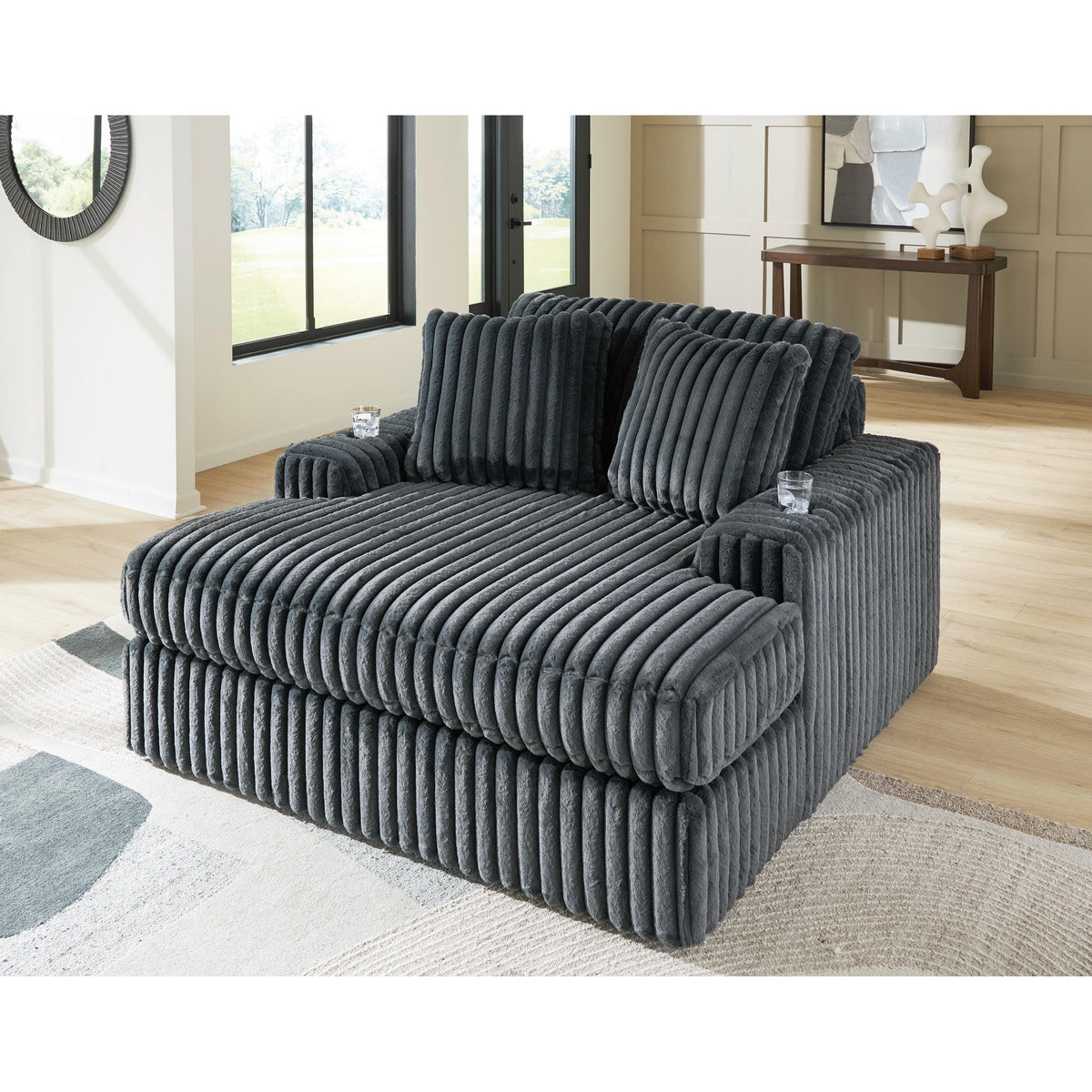  Signature Design by Ashley Midnight-Madness 9810515 Oversized Chaise IMAGE 2