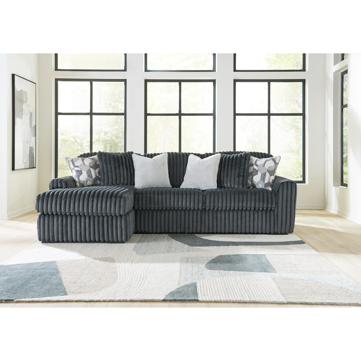  Signature Design by Ashley Midnight-Madness 98105S4 2 pc Sectional Sofa Chaise IMAGE 2