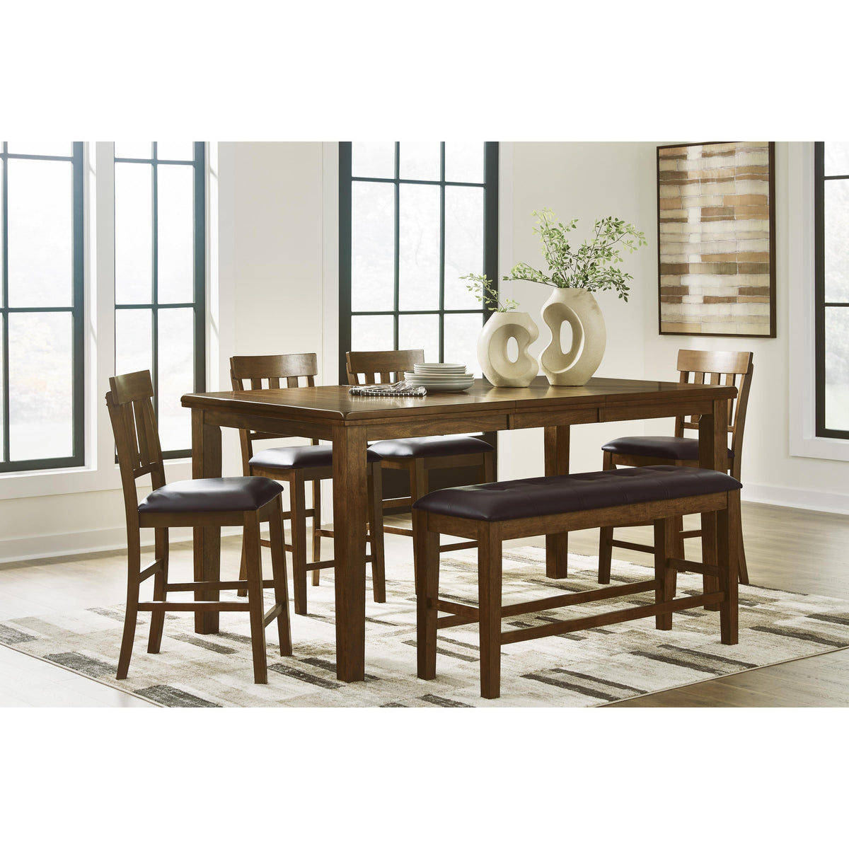  Signature Design by Ashley Ralene D594-32 Dining Room Counter Butterfly Extension Table IMAGE 7
