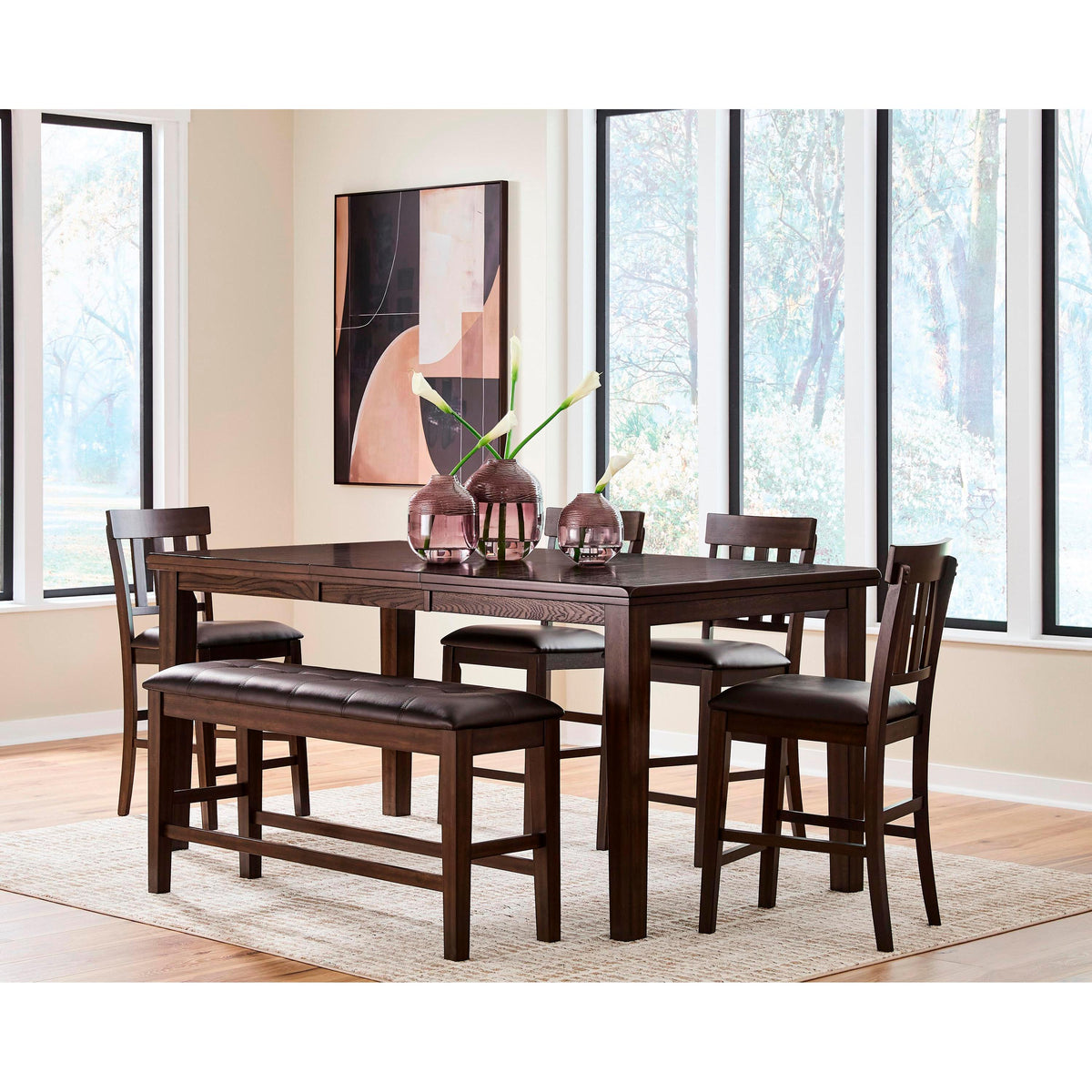  Signature Design by Ashley Haddigan D596-09 Double Counter Upholstered Bench IMAGE 5