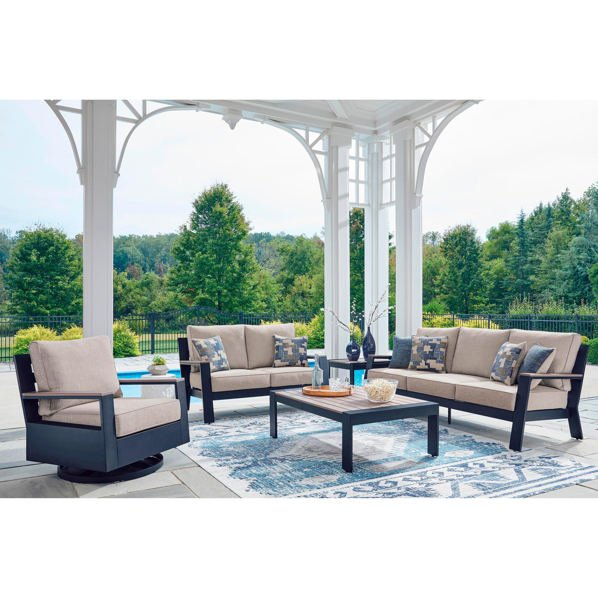  Signature Design by Ashley East Beach PCP587-821 Swivel Glider Chair with Cushion IMAGE 5