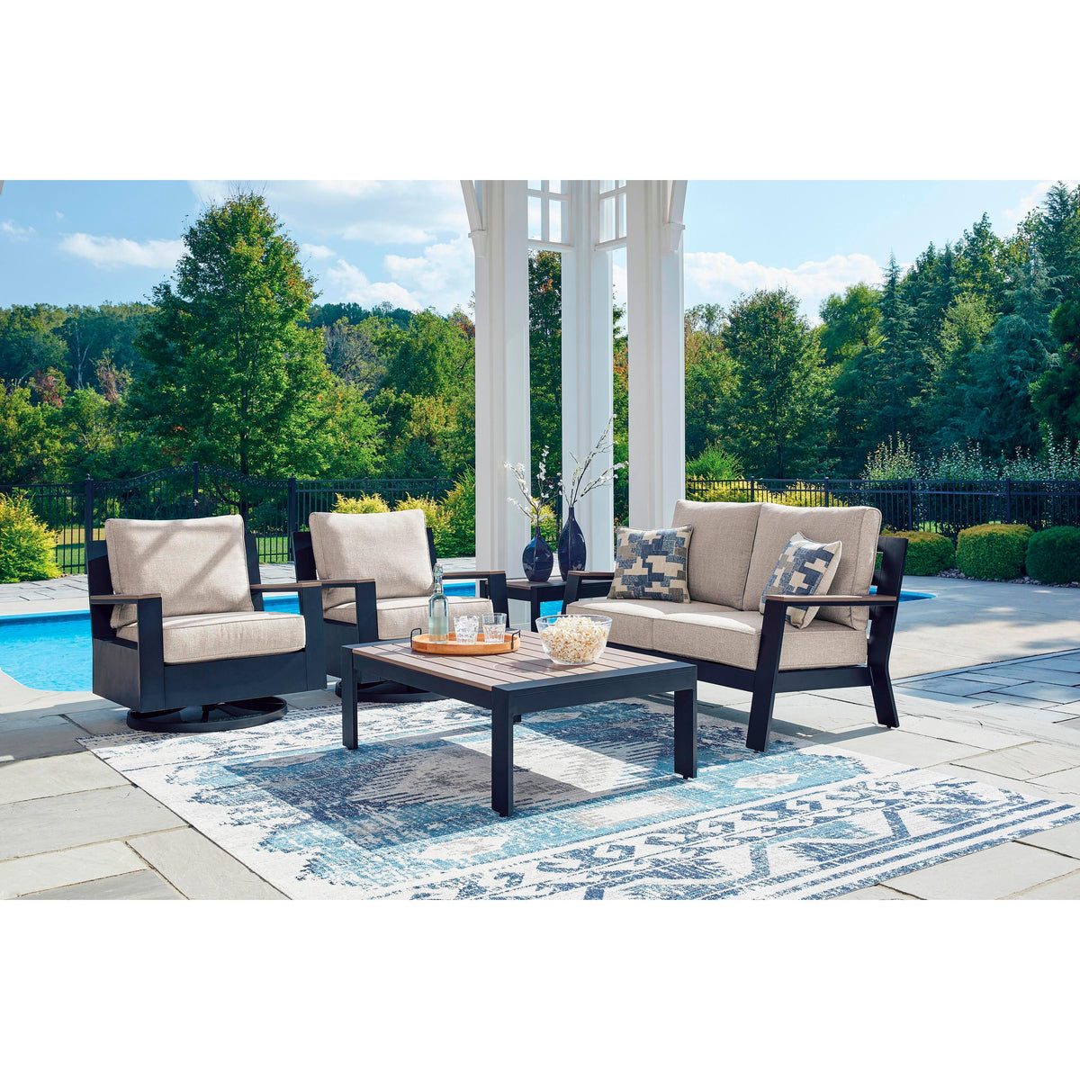 Signature Design by Ashley East Beach PCP587-821 Swivel Glider Chair with Cushion IMAGE 7
