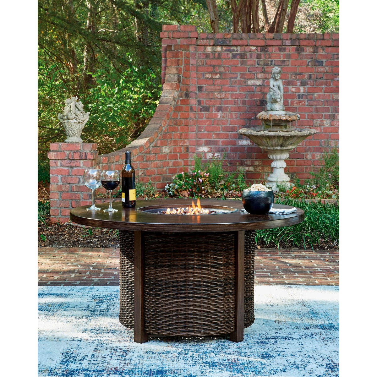  Signature Design by Ashley Monterey Point PCP760-776 Round Fire Pit Table IMAGE 4