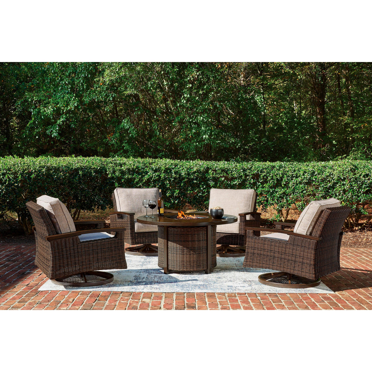  Signature Design by Ashley Monterey Point PCP760-776 Round Fire Pit Table IMAGE 7