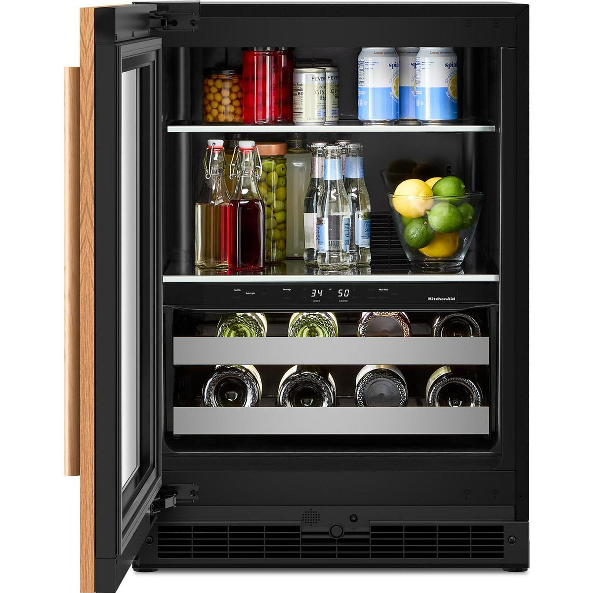  KitchenAid 24" Beverage Center with Glass Door and Wood-Front Racks KUBL524SPA IMAGE 5