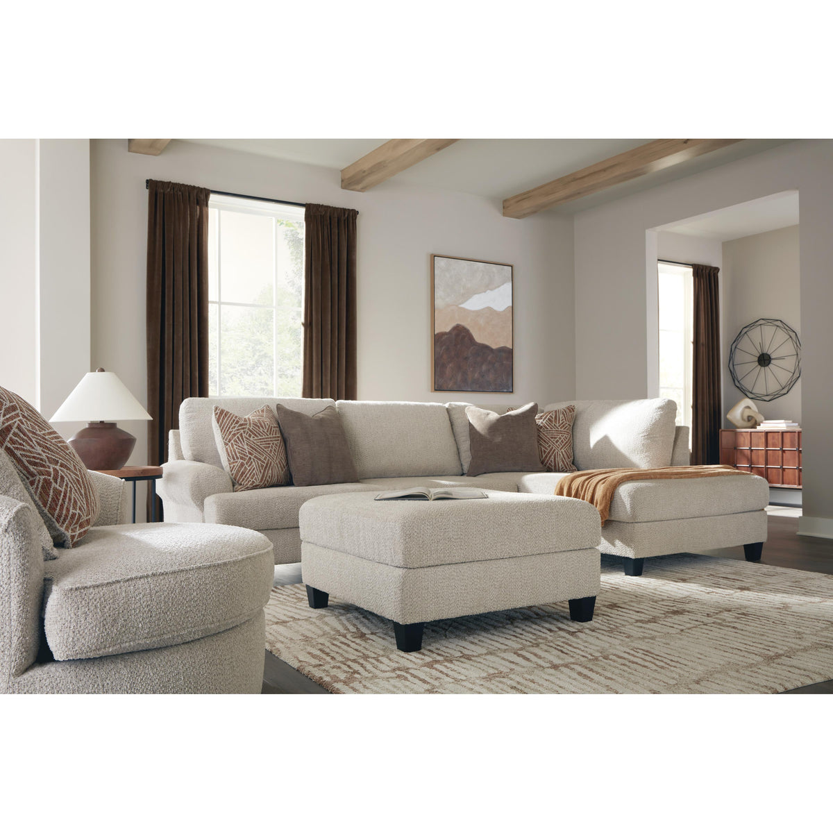  Benchcraft Steelwater Retreat Fabric Ottoman 6670408 IMAGE 4
