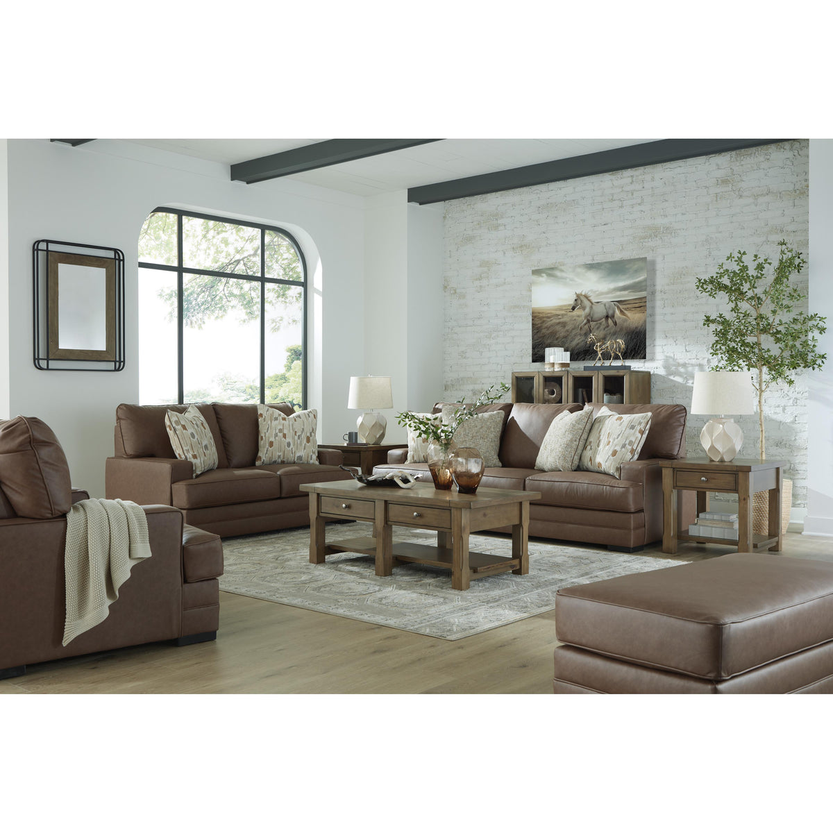  Benchcraft VillaCourt Stationary Leather Look Loveseat 7490935 IMAGE 7