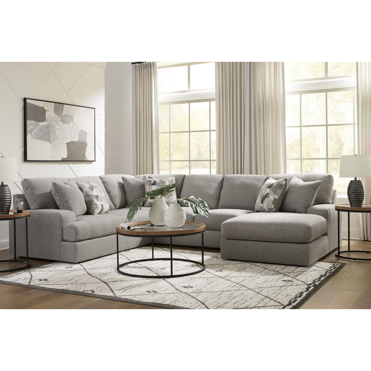  Benchcraft Lindon Fabric 3 pc Sectional 8470417/8470430/8470455 IMAGE 3