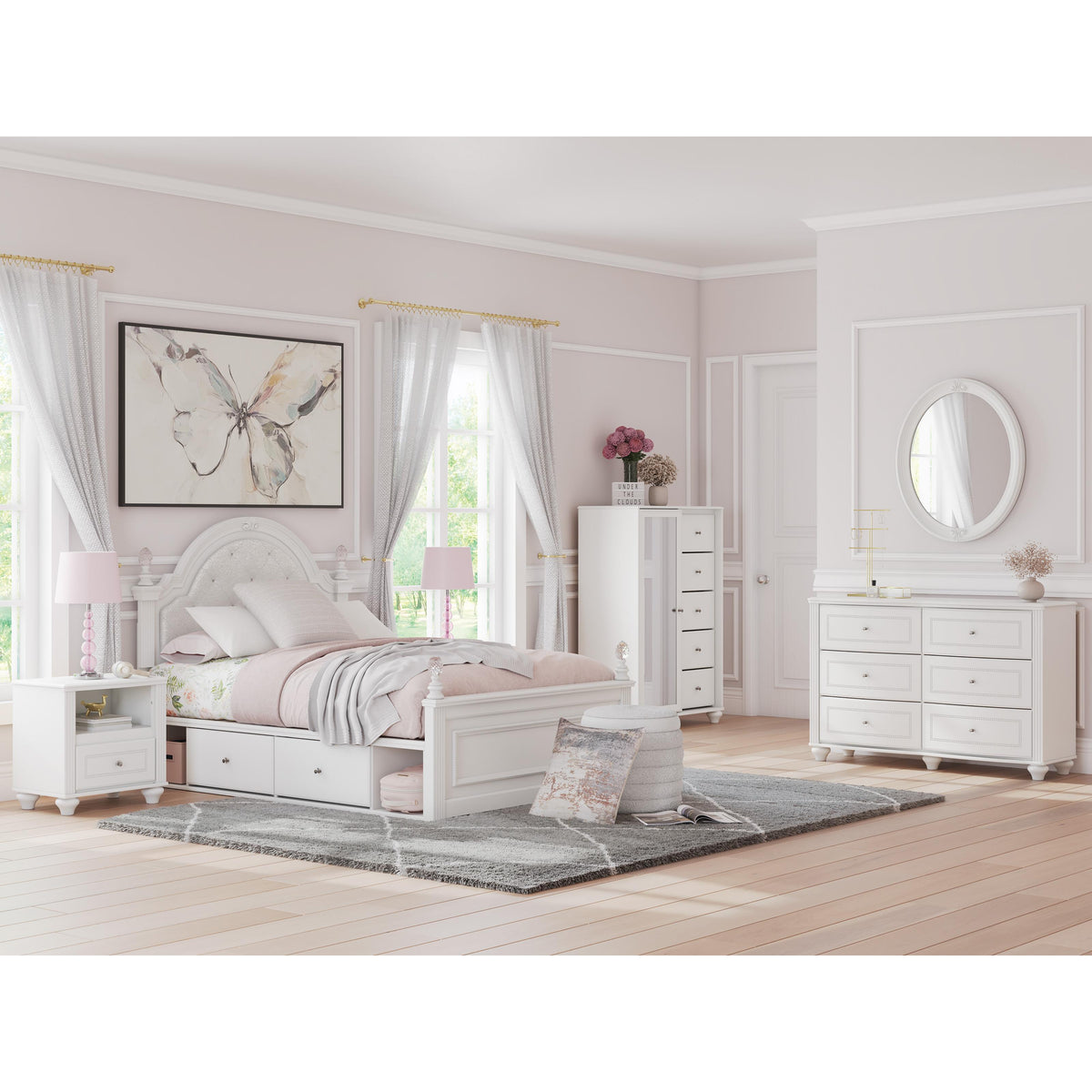 Signature Design by Ashley Kozlani Full Upholstered Panel Bed with Storage PCB1819-187/PCB1819-150/PCB1819-84/B100-12 IMAGE 11