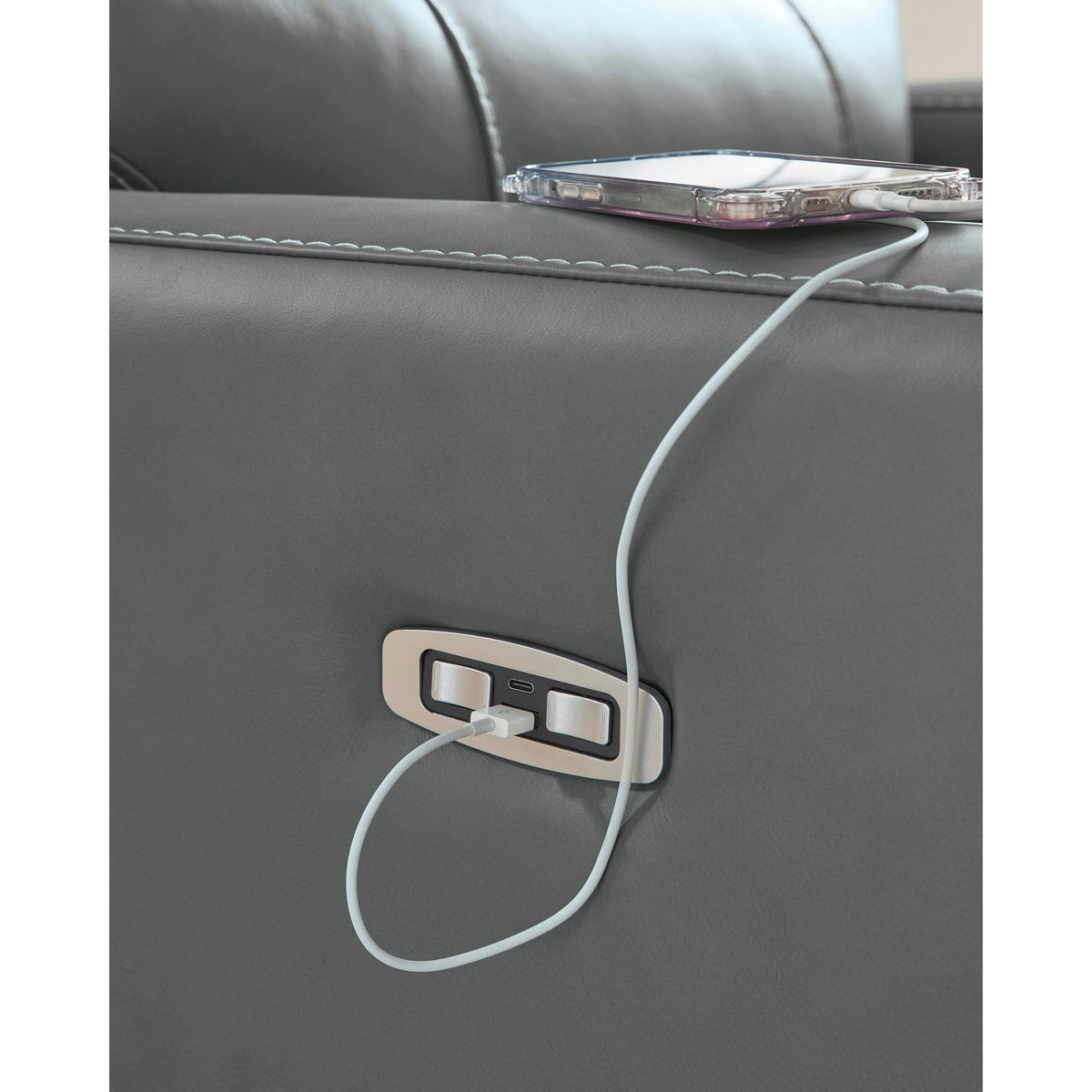  Signature Design by Ashley Pennacle Pier Power Leather Match Recliner PCU1350113 IMAGE 10