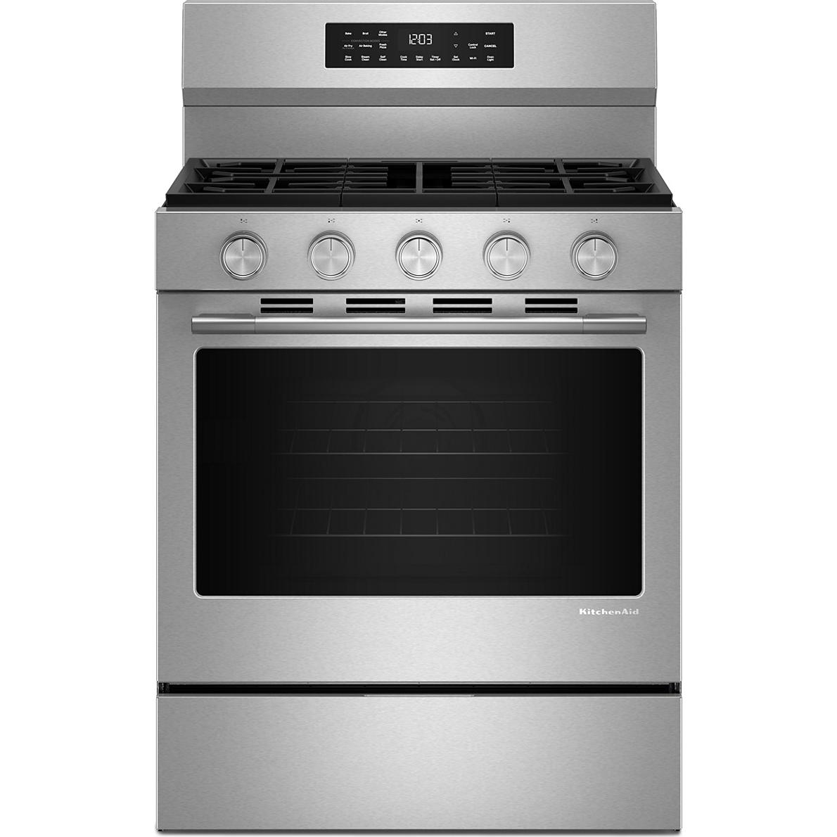  KitchenAid 30-inch Freestanding Gas Range with Convection Technology KFGS330TPS IMAGE 1