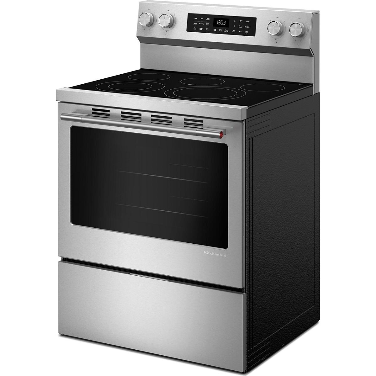  KitchenAid 30-inch Freestanding Electric Range with Convection Technology YKFES330TPS IMAGE 2