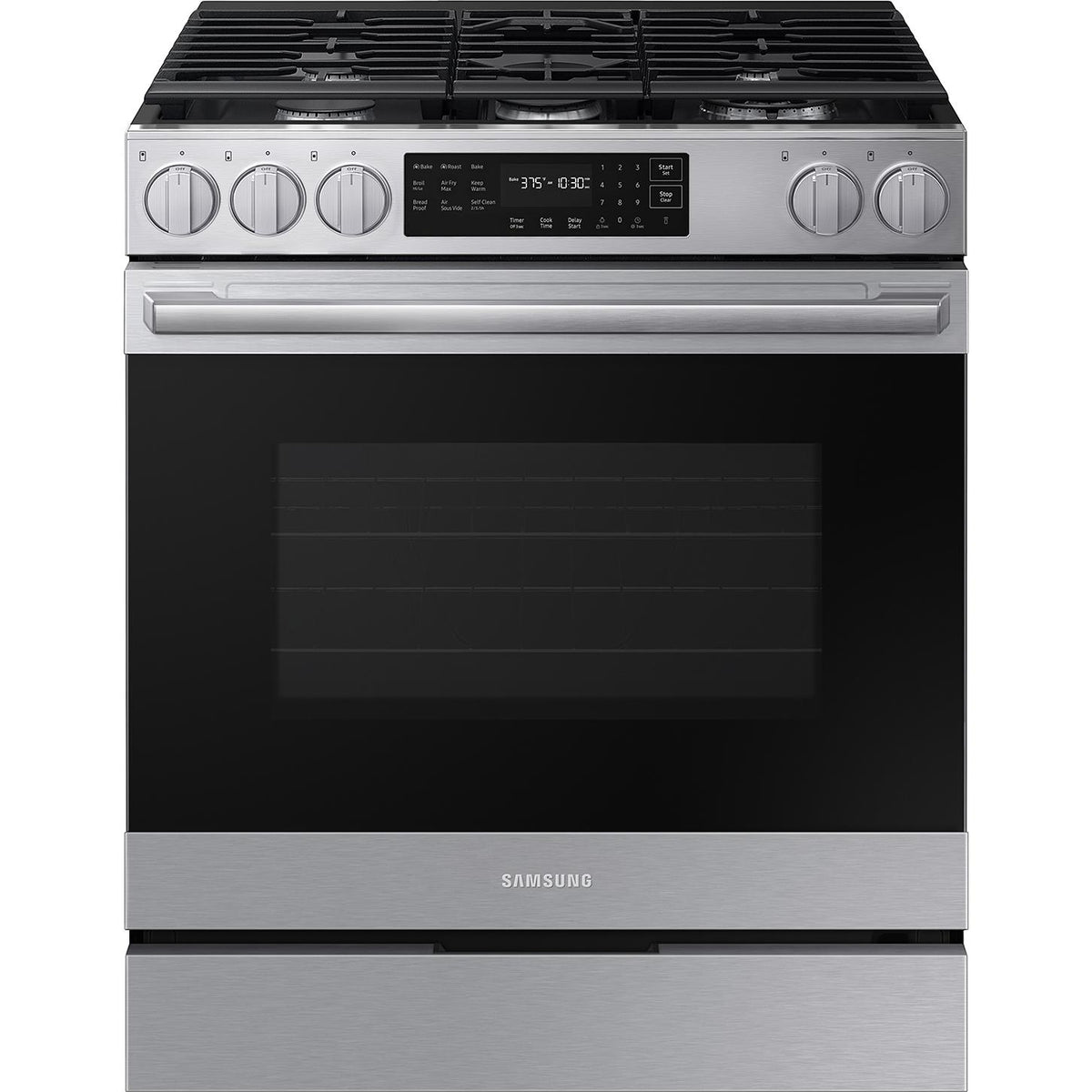  Samsung 30-inch Slide-in Gas Range with Wi-Fi NSG80H60SRAA IMAGE 1
