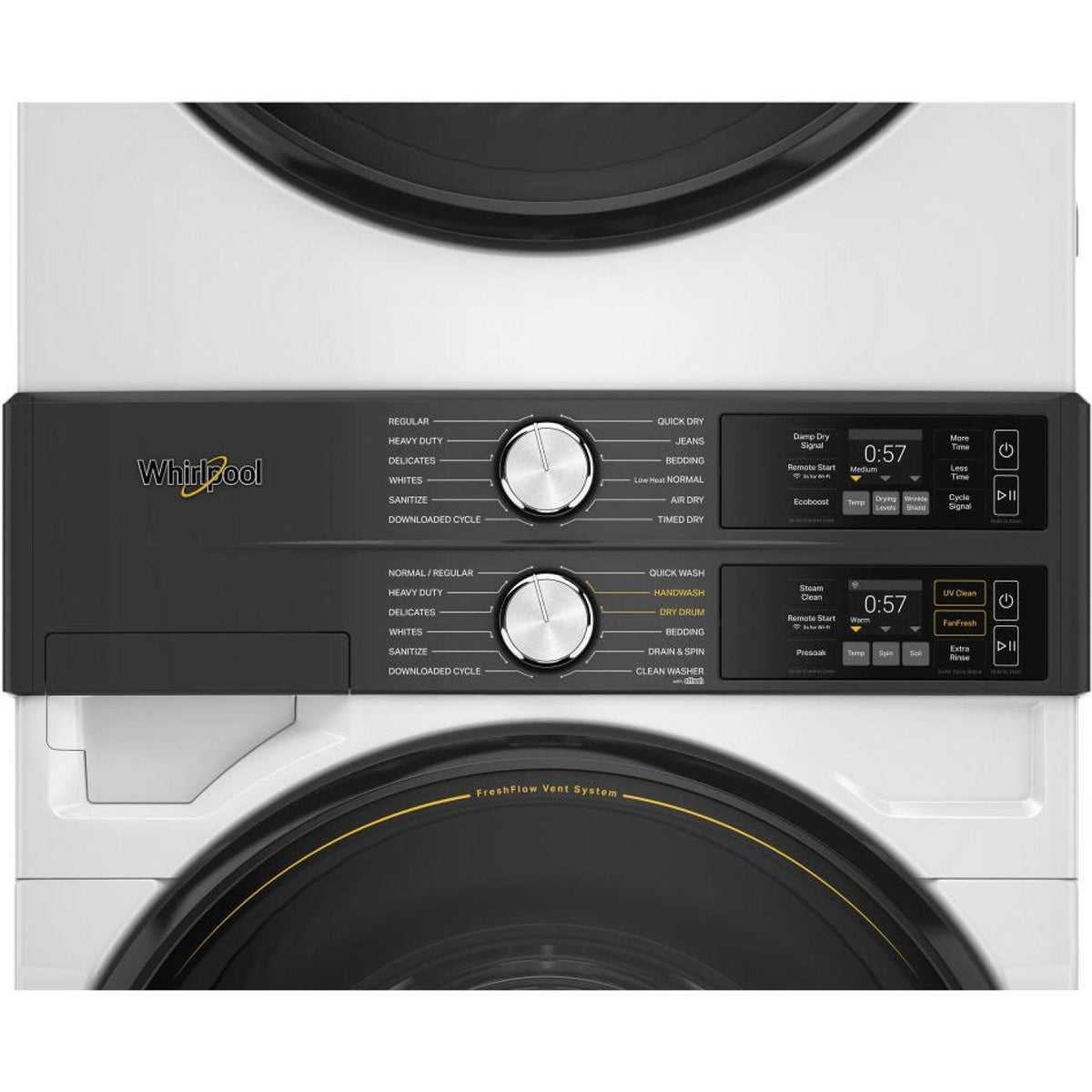  Whirlpool Stacked Washer/Dryer Gas Laundry Center WGF5727TW IMAGE 4