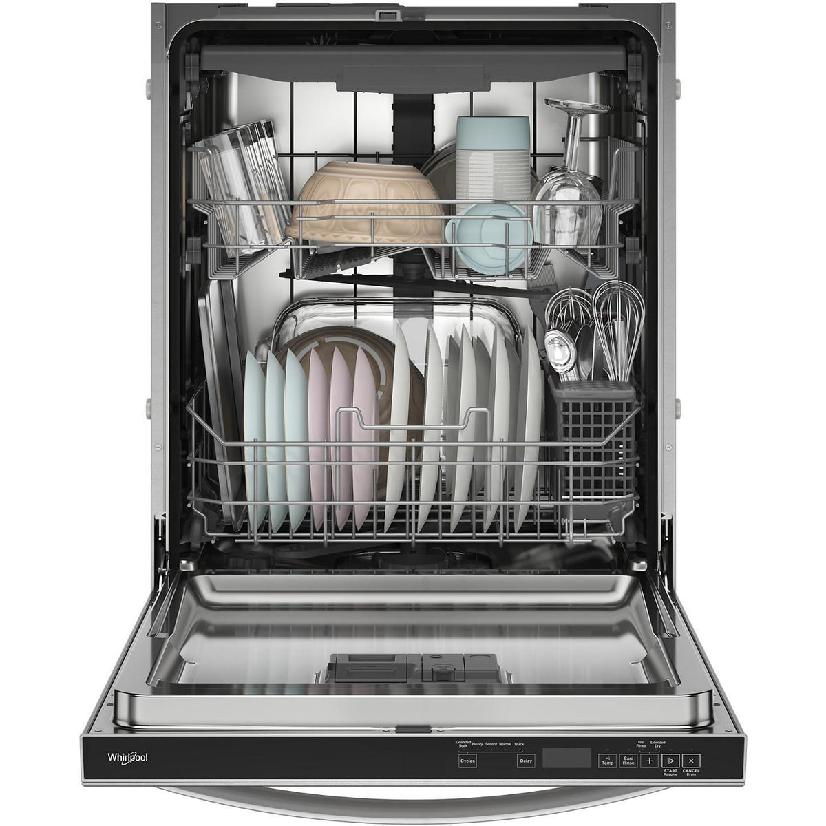  Whirlpool 47 dBA Flush to Cabinet Dishwasher with 3rd Rack WDTF5024SZ IMAGE 3